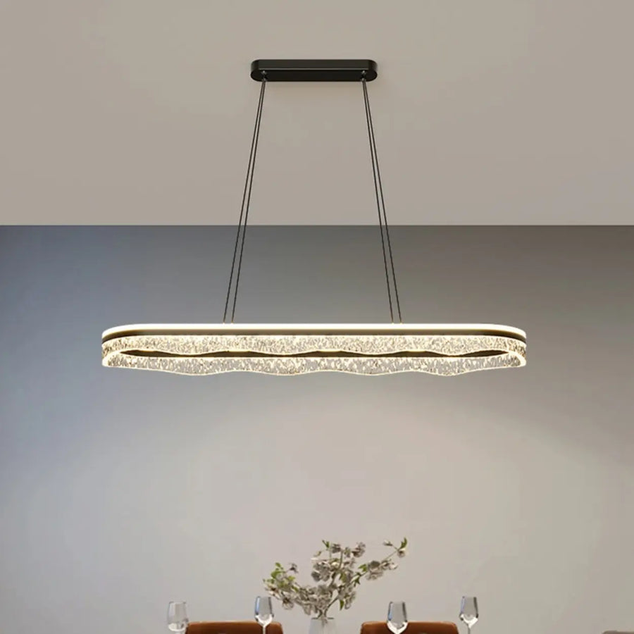 Modern Wave LED Pendant Light for Dining & Living Room
