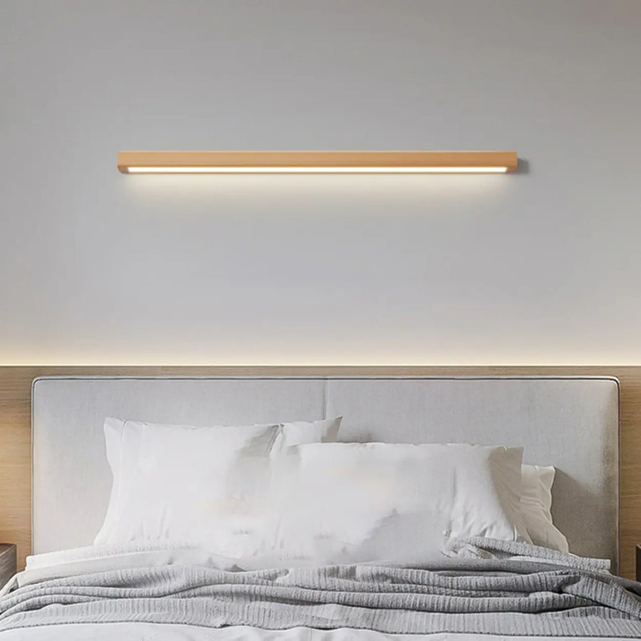 Modern Wood Rectangular LED Vanity Light
