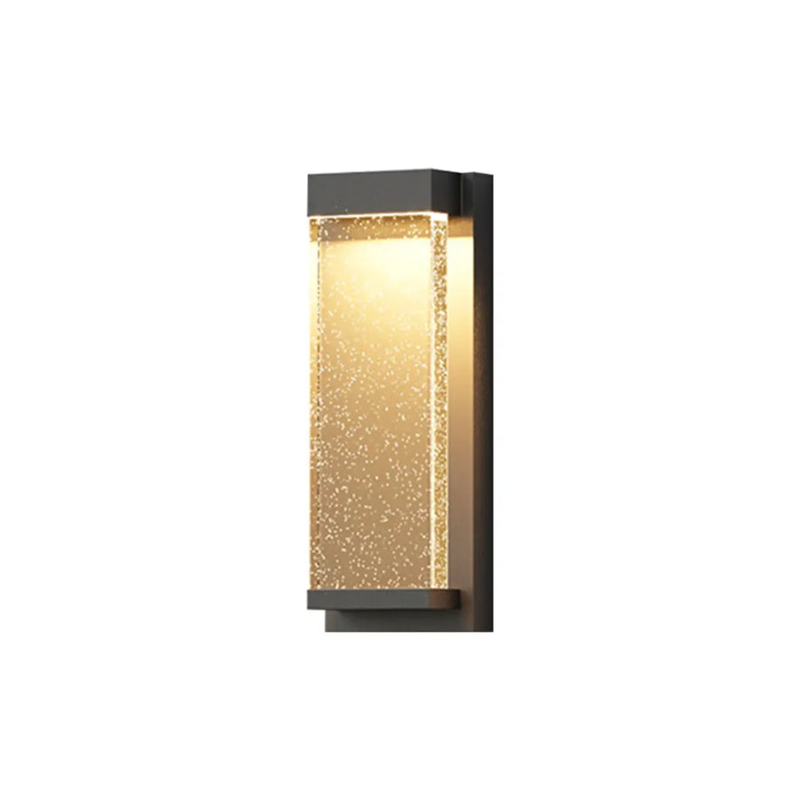 Modish Clear Rectangular Metal External LED Wall Light