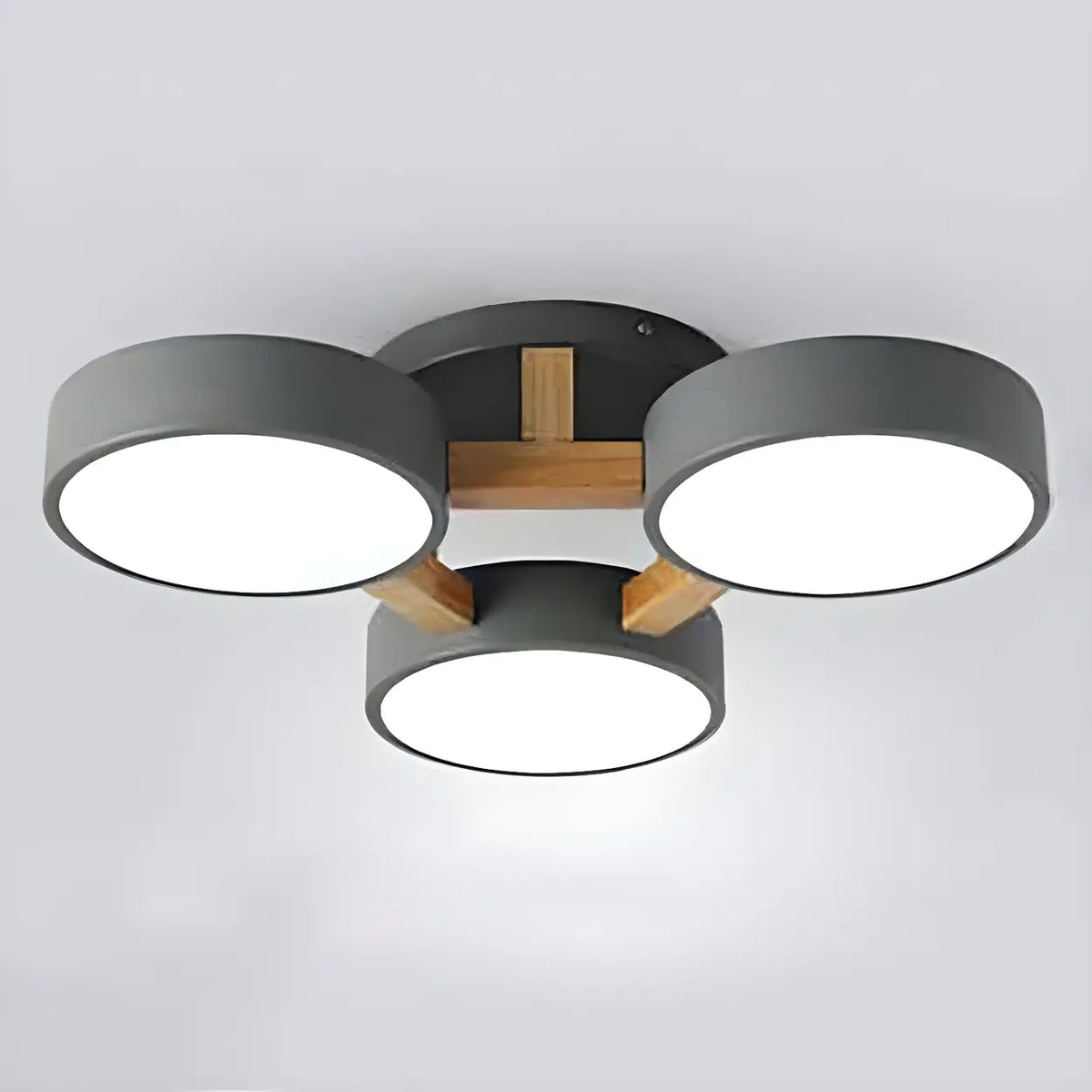 Nordic Round Wood Flush Mount Ceiling Light