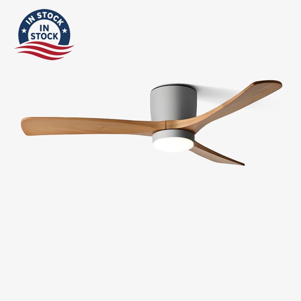 Nordic Wooden Ceiling Fan Light