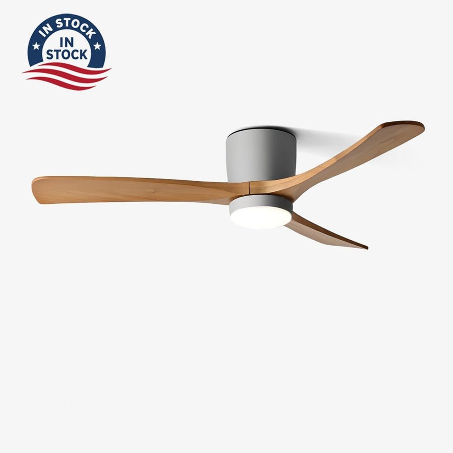 Nordic Wooden Ceiling Fan Light