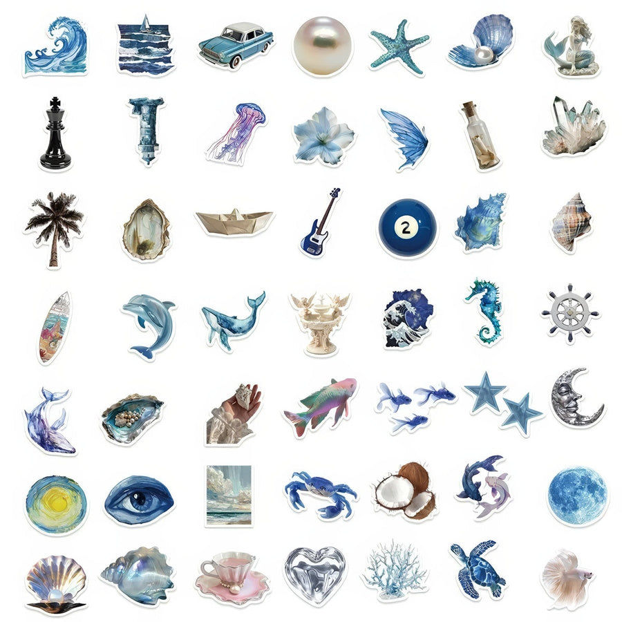Ocean Dream Aesthetic Blue Sticker Pack