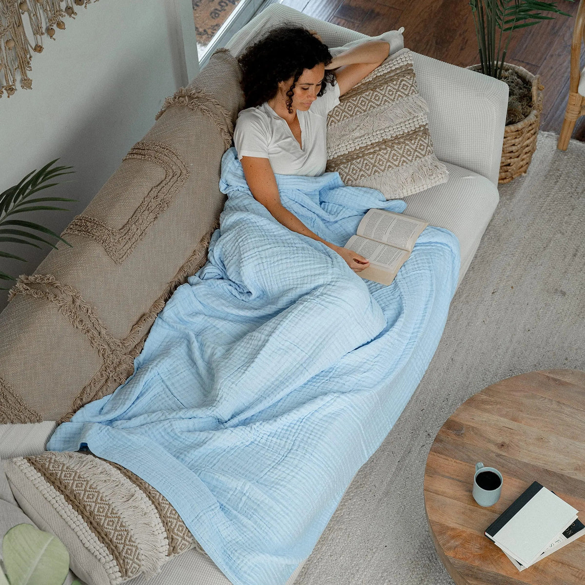 Sleepwyn Lightweight Cotton Muslin Throw Blanket