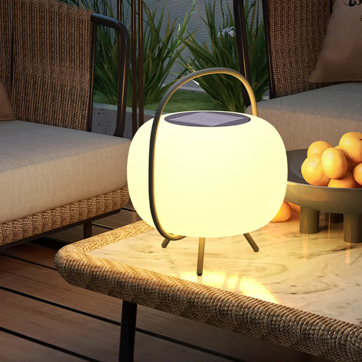 Portable Solar LED Outdoor Table Lantern Pillar Light