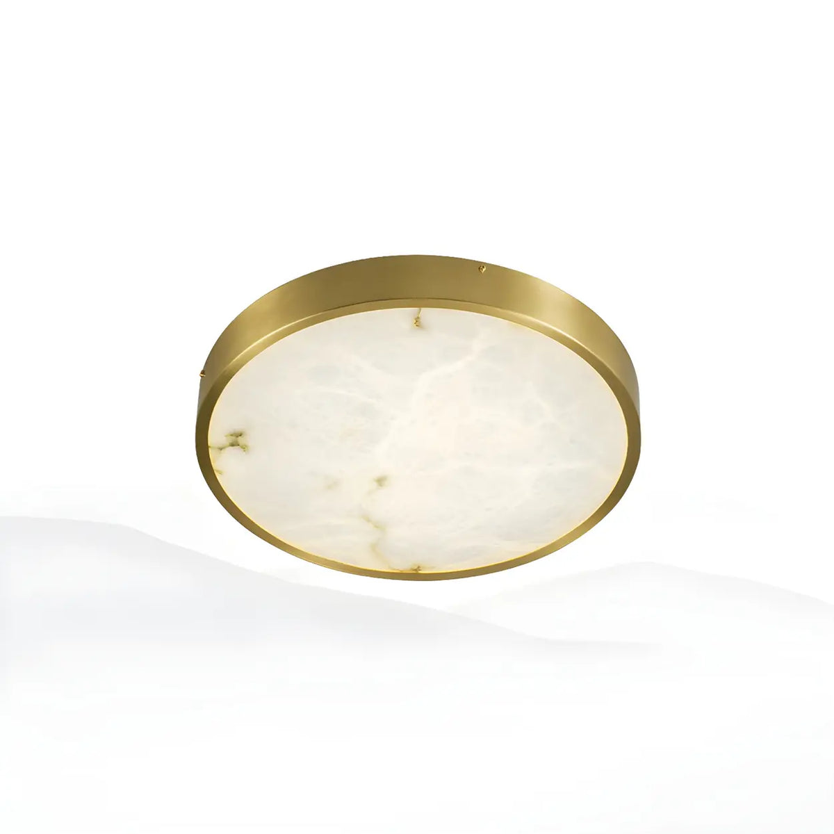 Postmodern Round Alabaster LED Flush Mount Ceiling Light