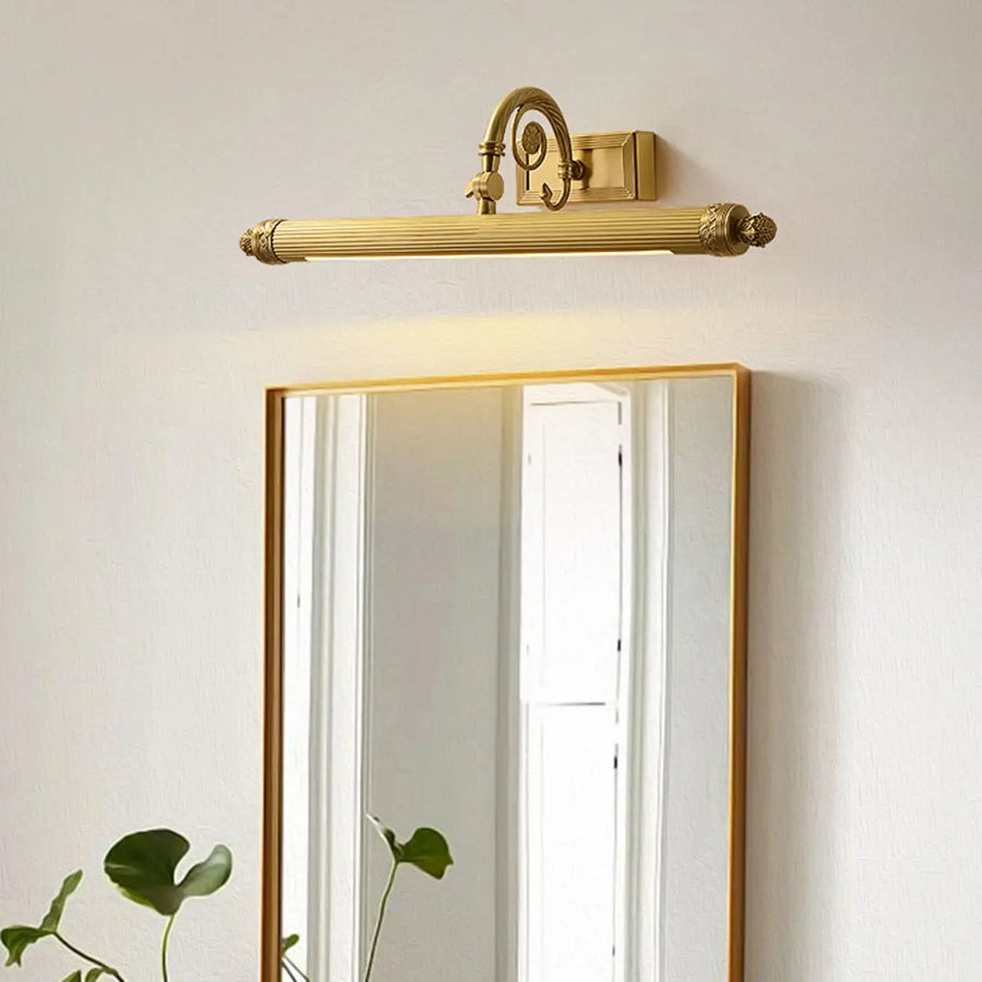 Rotating Vintage Gold Linear LED Metal Vanity Light