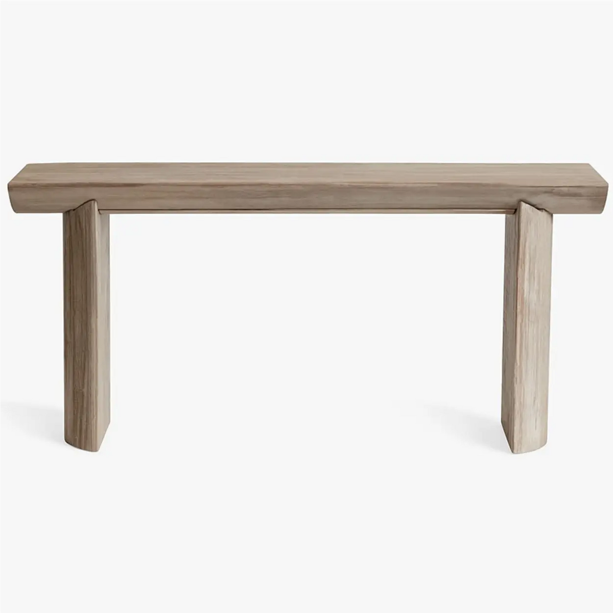Rustic Rectangular Pine Wood Sled base Console Table