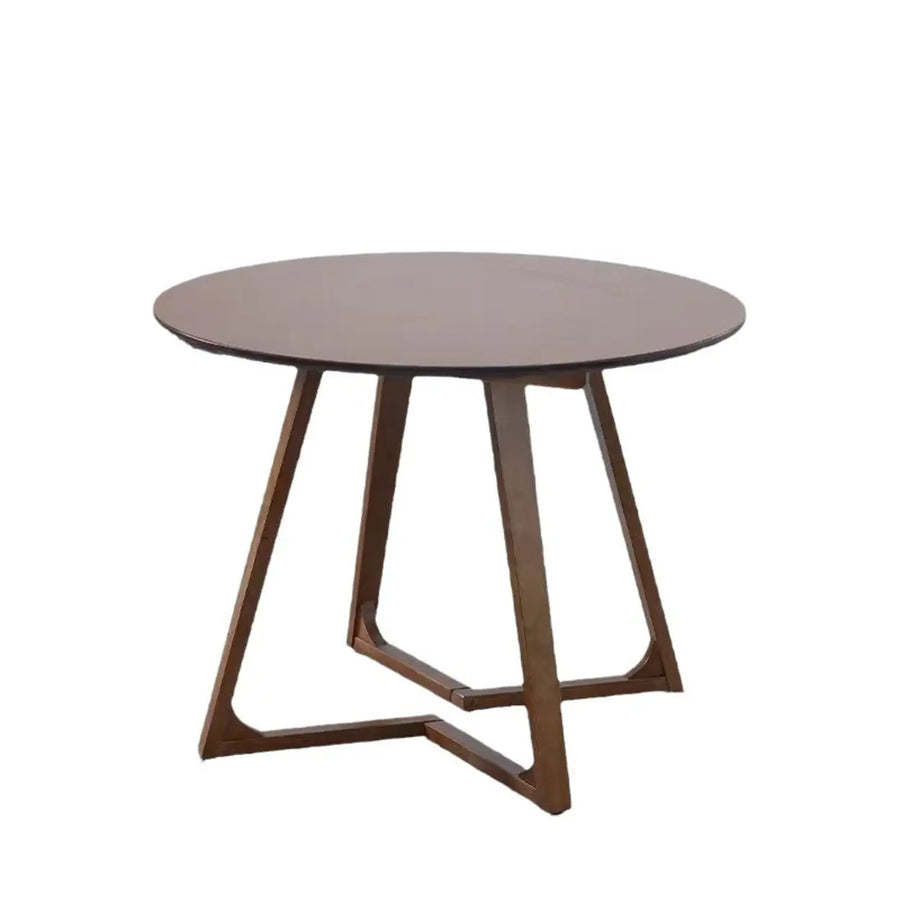 Rustic Round Wood Brown Small Dining Table