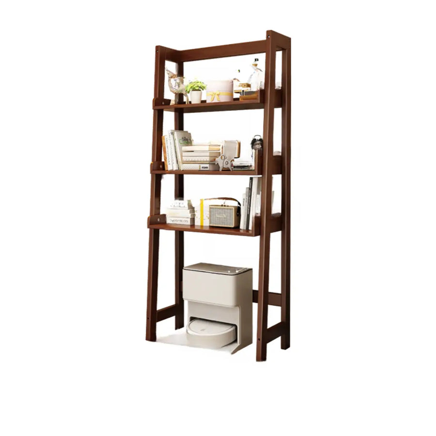 Scandinavian Narrow Ladder Vertical Corner Wood Bookshelf