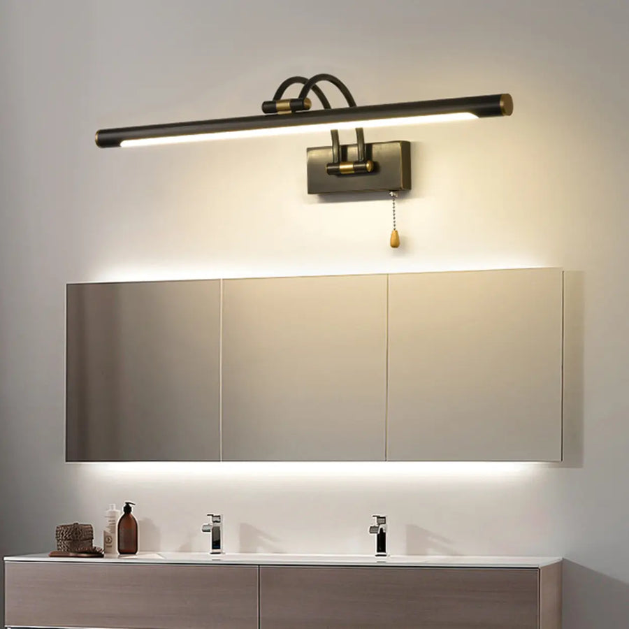 Simple Linear Vanity Light with Pull Chain Switch