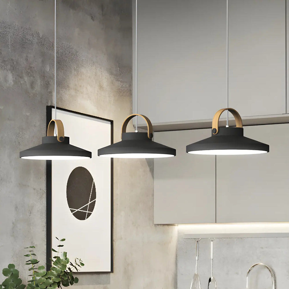 Simple Metal Conical LED Pendant Light in Multi-Color