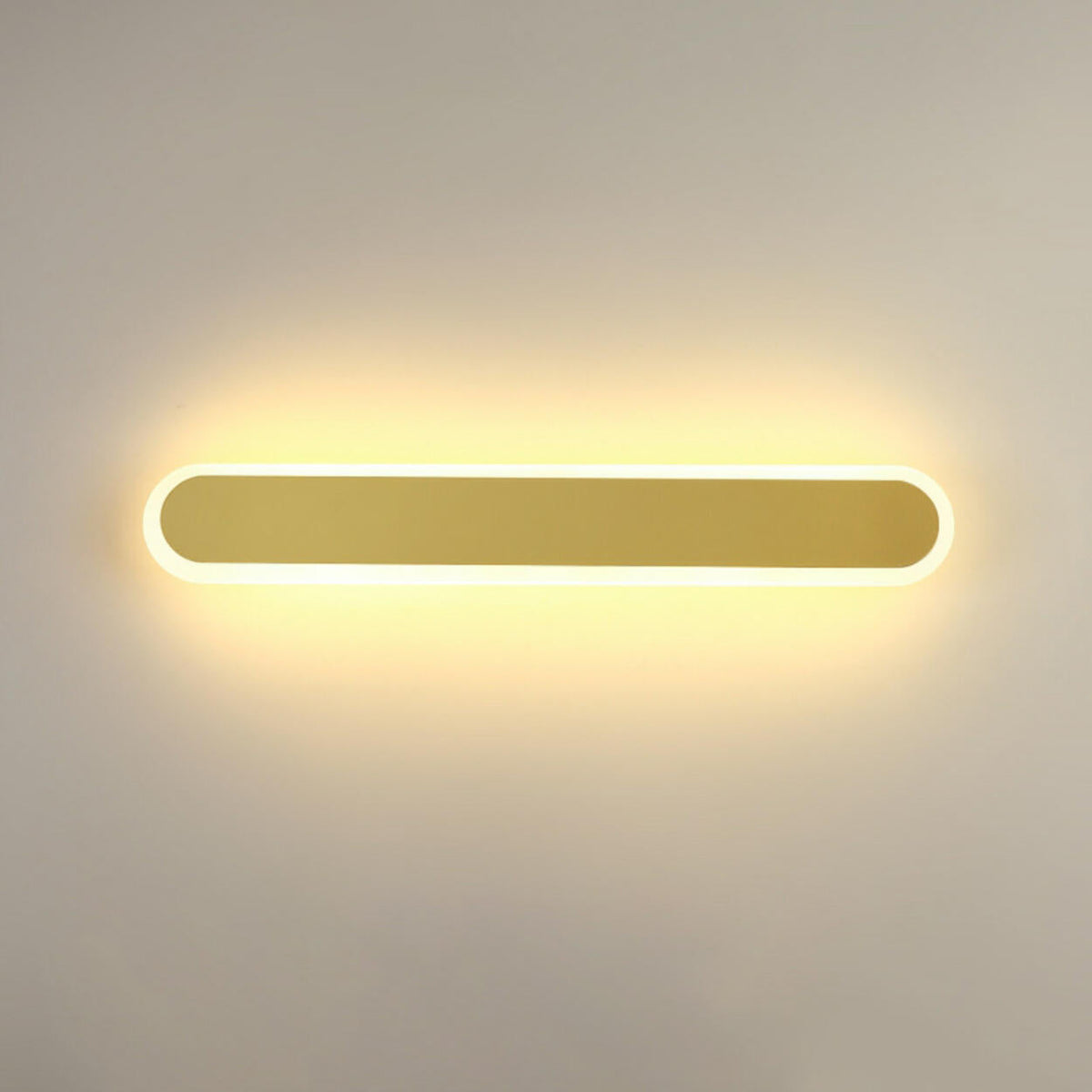 Simple Slim Vertical Gold LED Vanity Wall Light