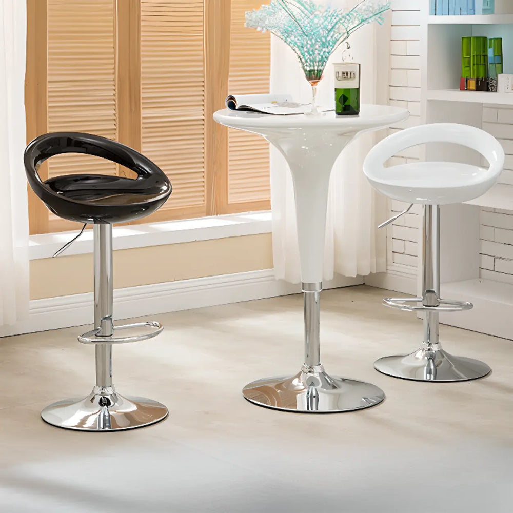 Swivel Adjustable Height Bucket Low Back Bar Stool