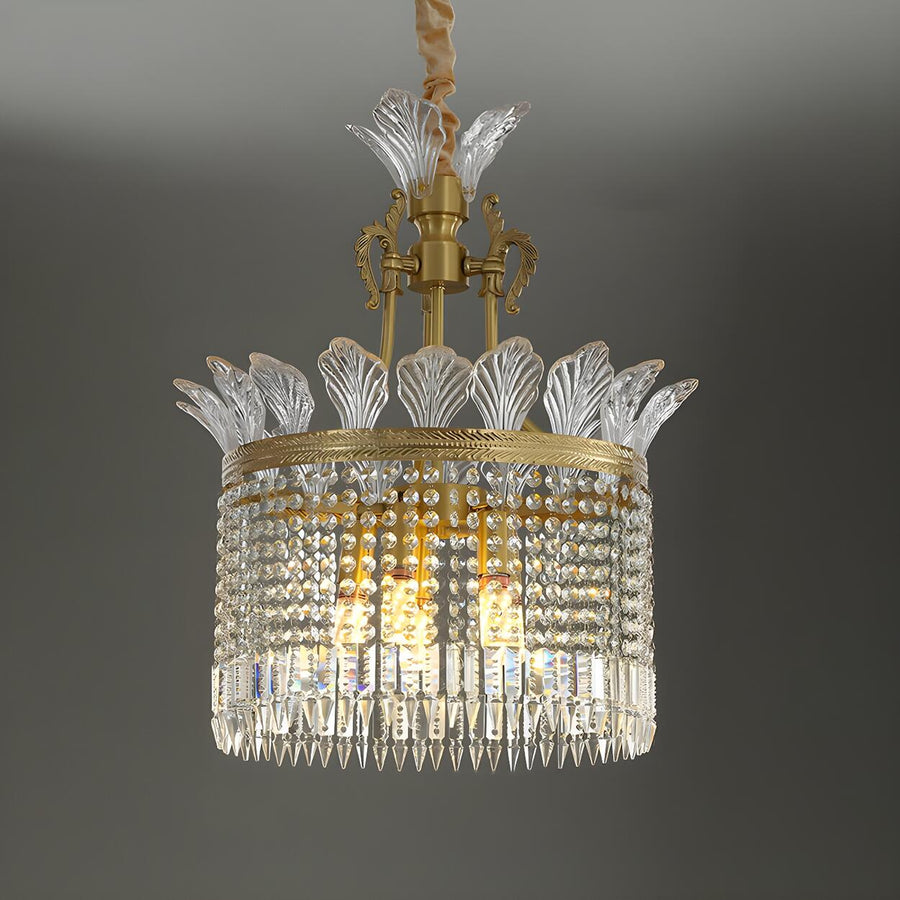 Vintage Round Crystal Ceiling Gold Medium Chandelier