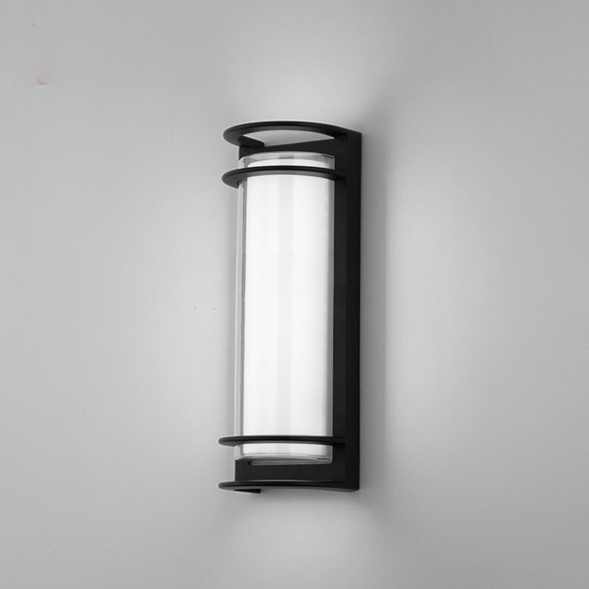 Waterproof Grid Design Black Outdoor LED Wall Sconce