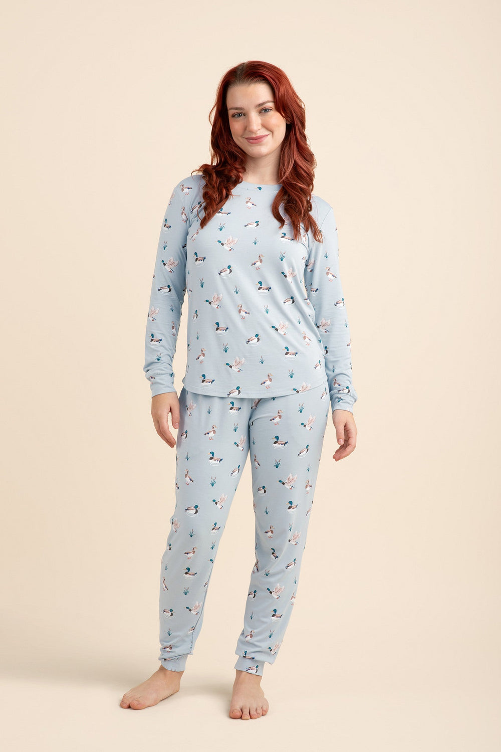 Women's Jogger Pajama Set in Mallard Duck