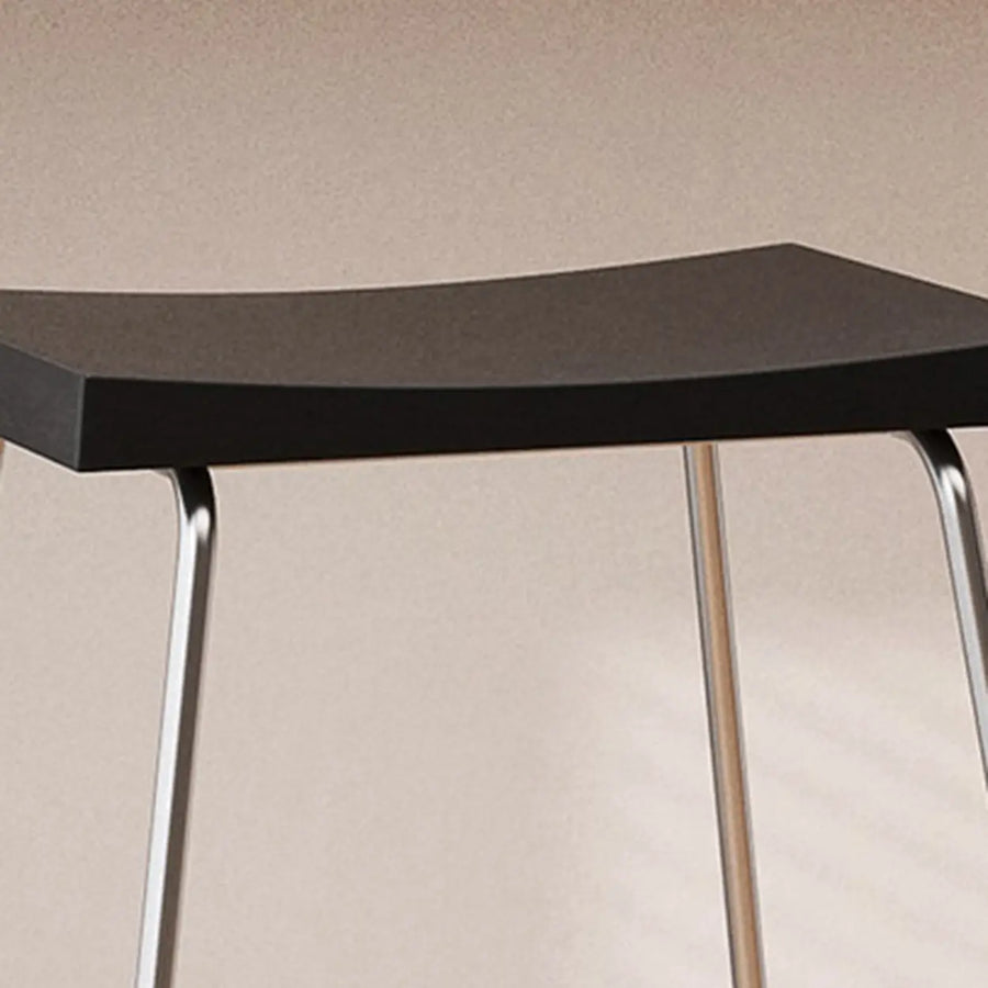 Wood Saddle Metal Sled Base Bar Stool with Footrest