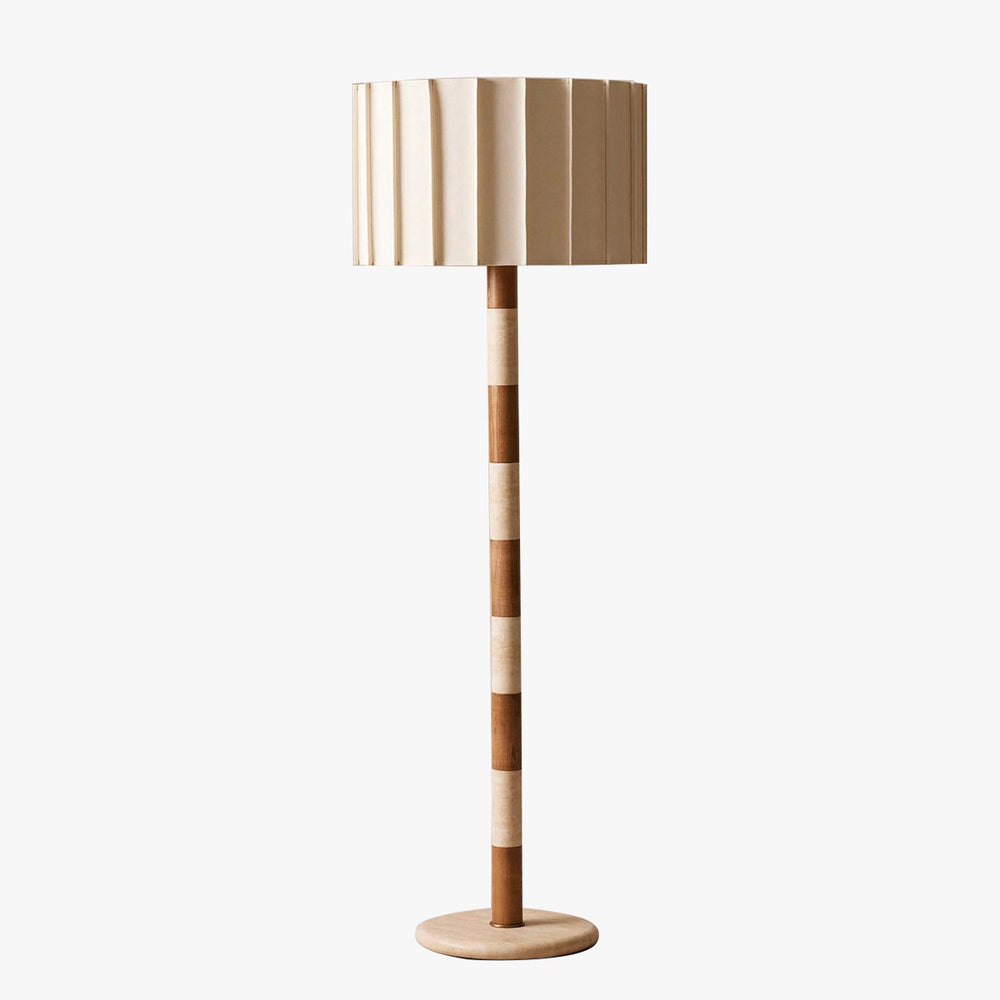 Travertine Striped Floor Lamp