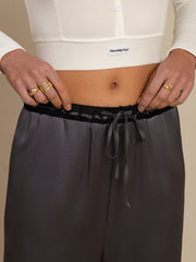 19Momme Silk Women’s  Drawstring Casual Pants With Deep Side Pockets