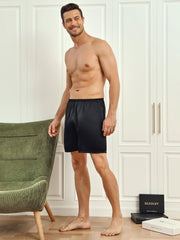 100% Mulberry Silk Men's Lounge Shorts Sleep Bottoms