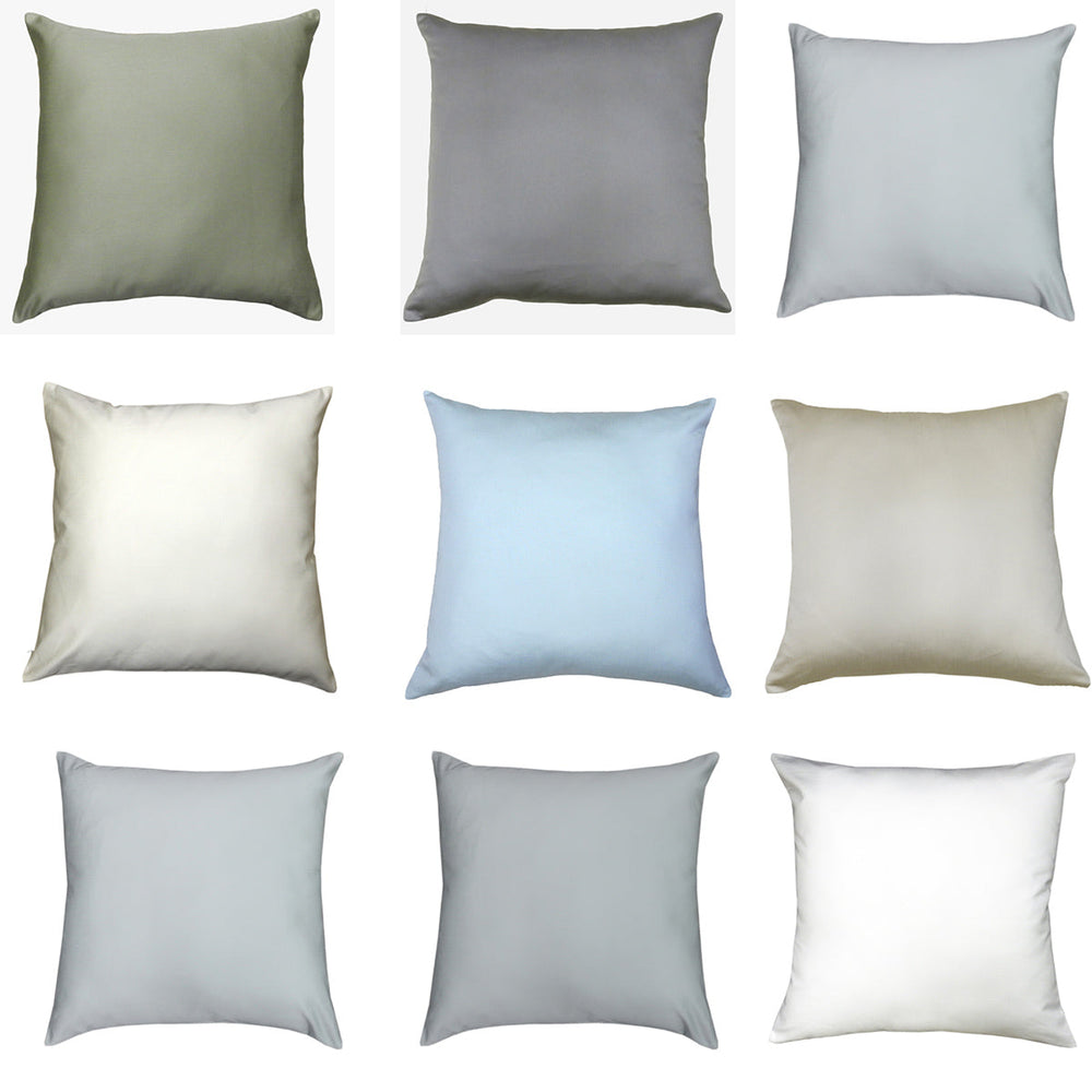 2PC Throw Pillow Covers 18 x 18 Inch Egyptian Cotton 1000 Thread Count USA