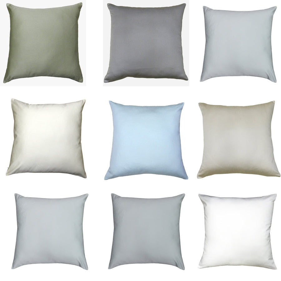 2PC Throw Pillow Covers 18 x 18 Inch Egyptian Cotton 1000 Thread Count USA