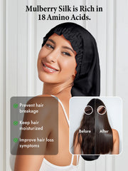 Elegant 100% Mulberry Silk Bonnet for Long Hair