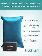 22Momme 100% Mulberry Silk Pillowcase - Hidden Zipper