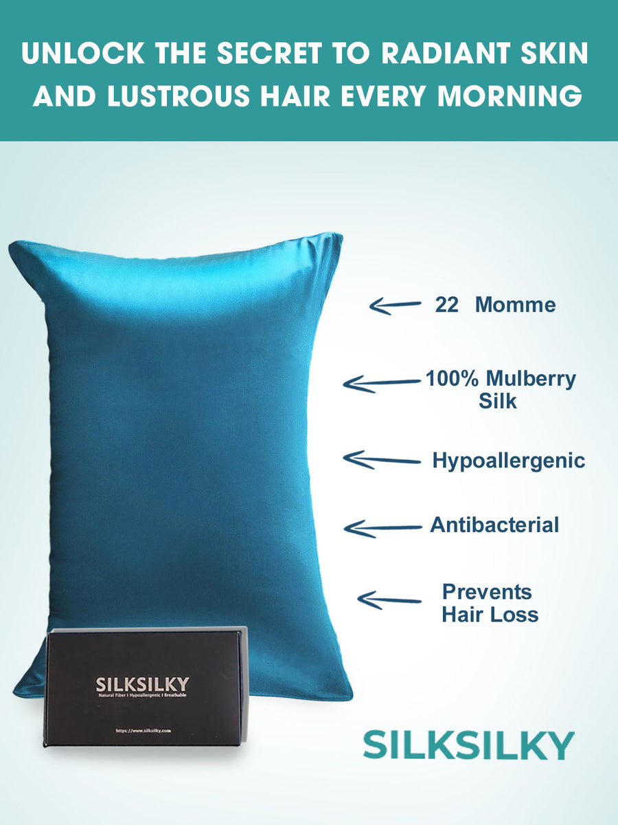 22Momme 100% Mulberry Silk Pillowcase - Hidden Zipper