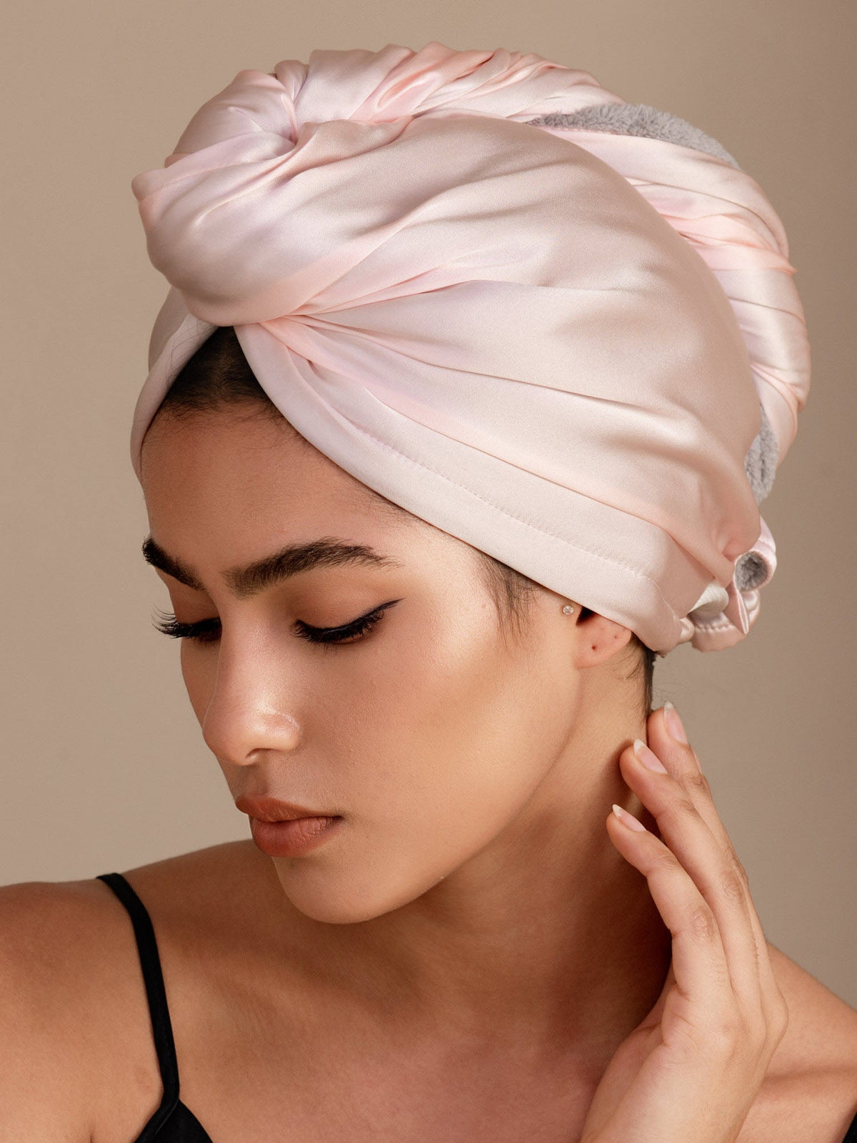 100% Mulberry Silk Double-Sided Hair Towel Wrap – Quick Dry, Frizz Free & Gentle on Hair