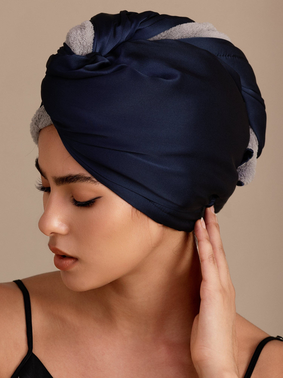 100% Mulberry Silk Double-Sided Hair Towel Wrap – Quick Dry, Frizz Free & Gentle on Hair