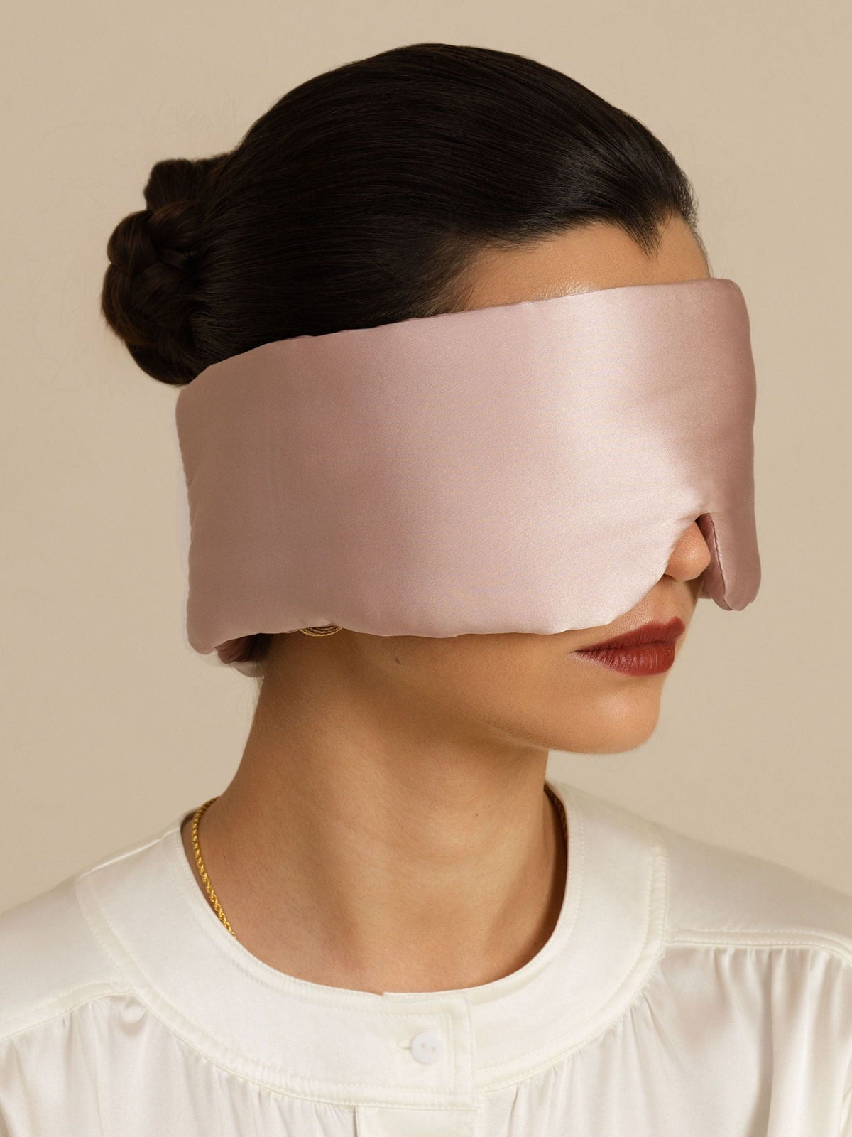 100% Mulberry Silk Double-Sided Eye Mask With Silent Velcro Closure