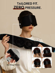 100% Mulberry Silk 3D Contoured Eye Mask With Velcro Closure