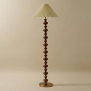 Sculpted Rhythm Wood Floor Lamp