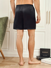 100% Mulberry Silk Men's Lounge Shorts Sleep Bottoms