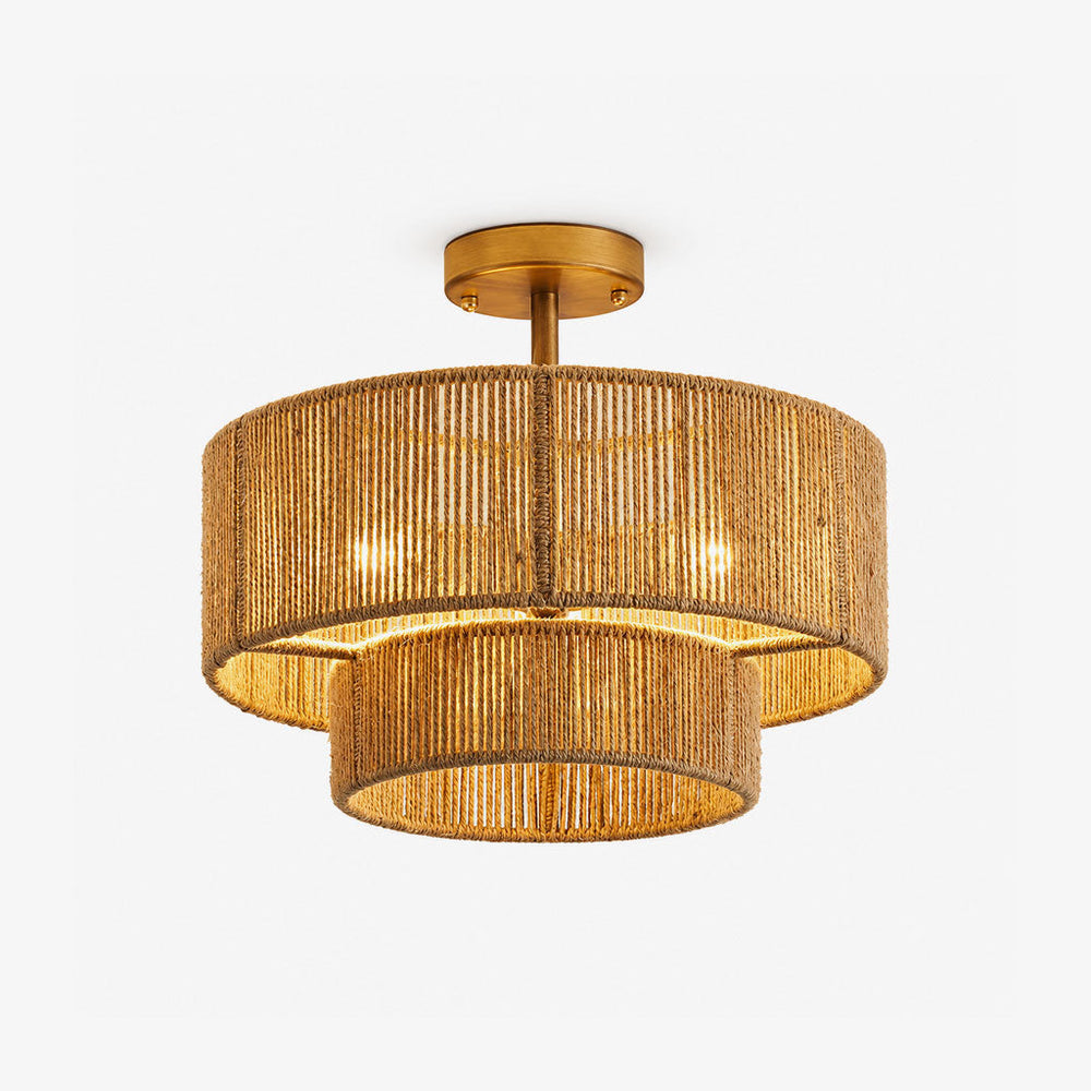 Skein Hemp Rope Flush Mount