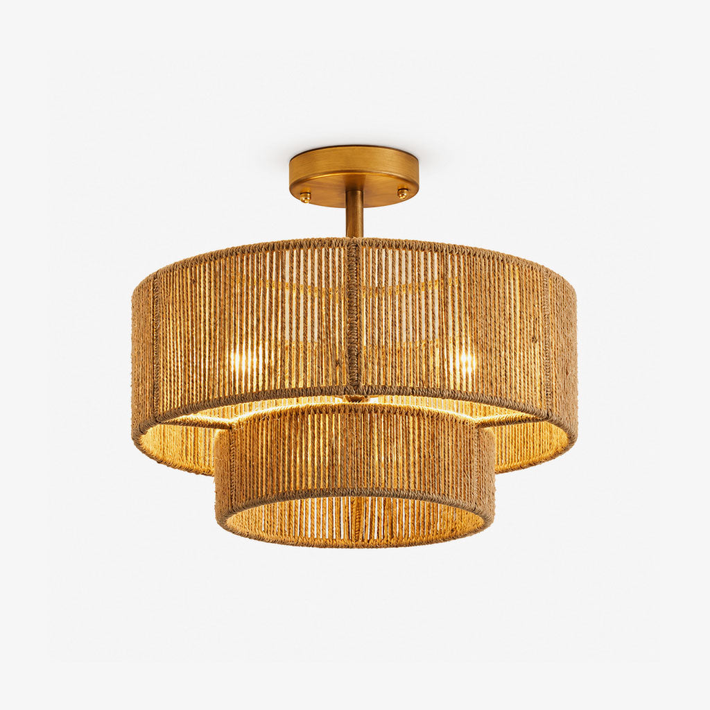 Skein Hemp Rope Flush Mount