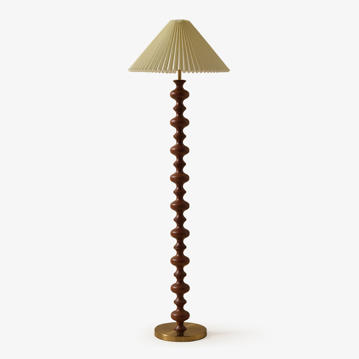Sculpted Rhythm Wood Floor Lamp