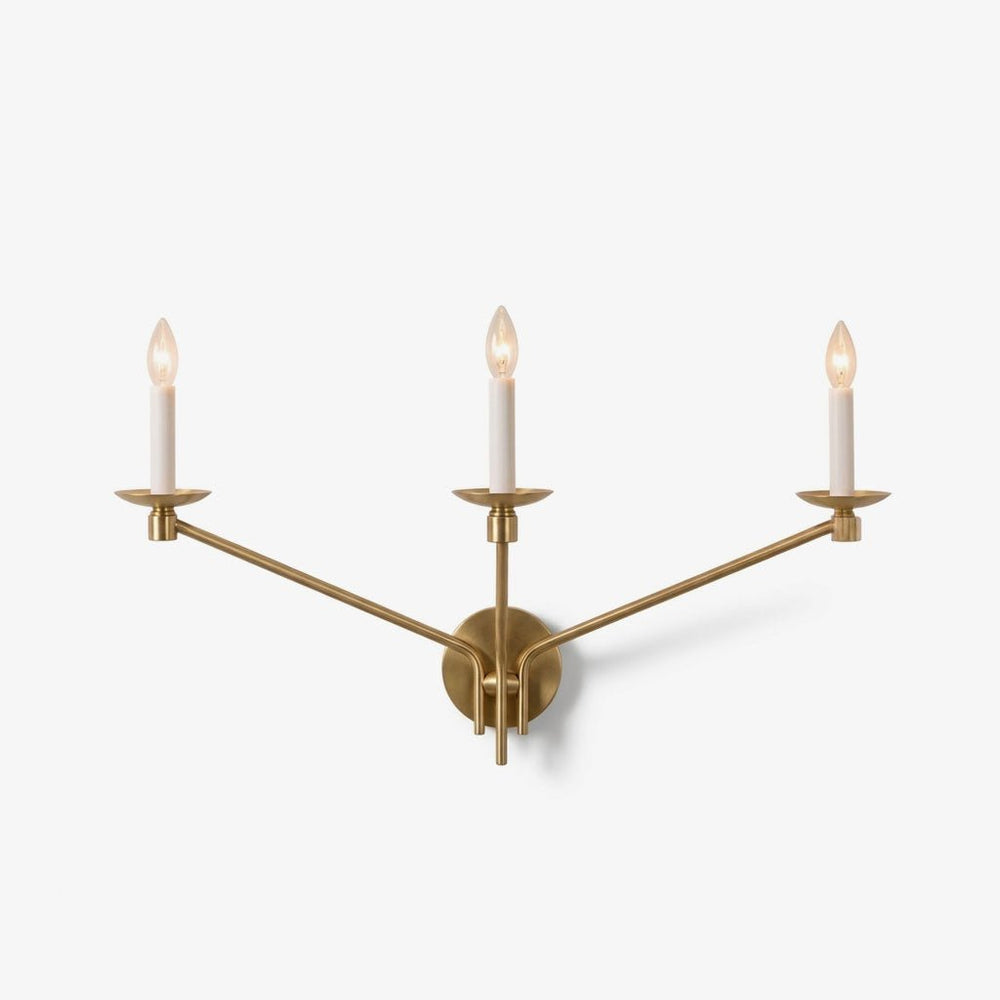 Vesper Brass Candlestick Sconce