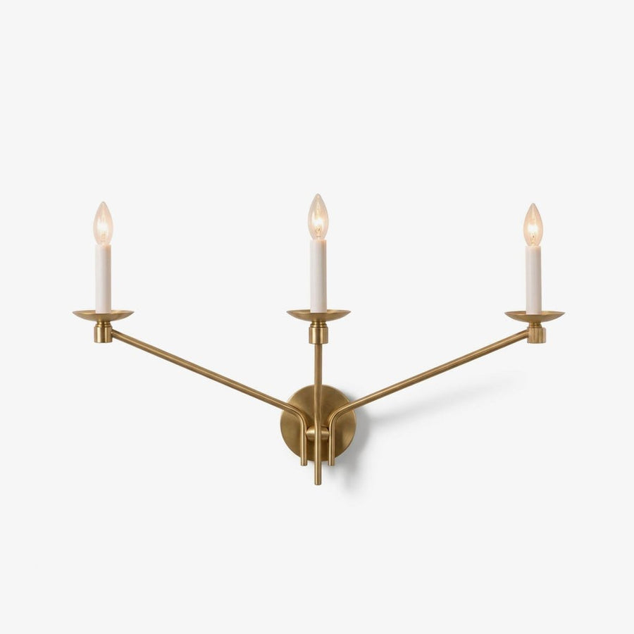 Vesper Brass Candlestick Sconce