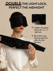 100% Mulberry Silk 3D Contoured Eye Mask With Velcro Closure