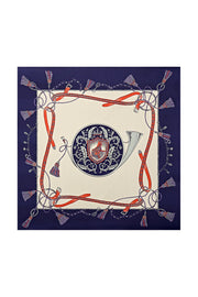 100% Mulberry Silk Floral  Square Scarf - Size 53x53cm