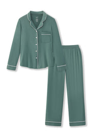 Long-Sleeved Women's Pajama Set in Pine