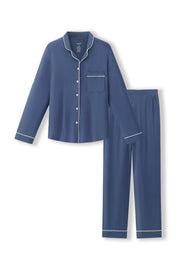 Long-Sleeved Women's Pajama Set in Oxford