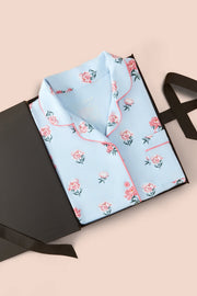 Long-Sleeved Women's Pajama Set in Breeze Peony