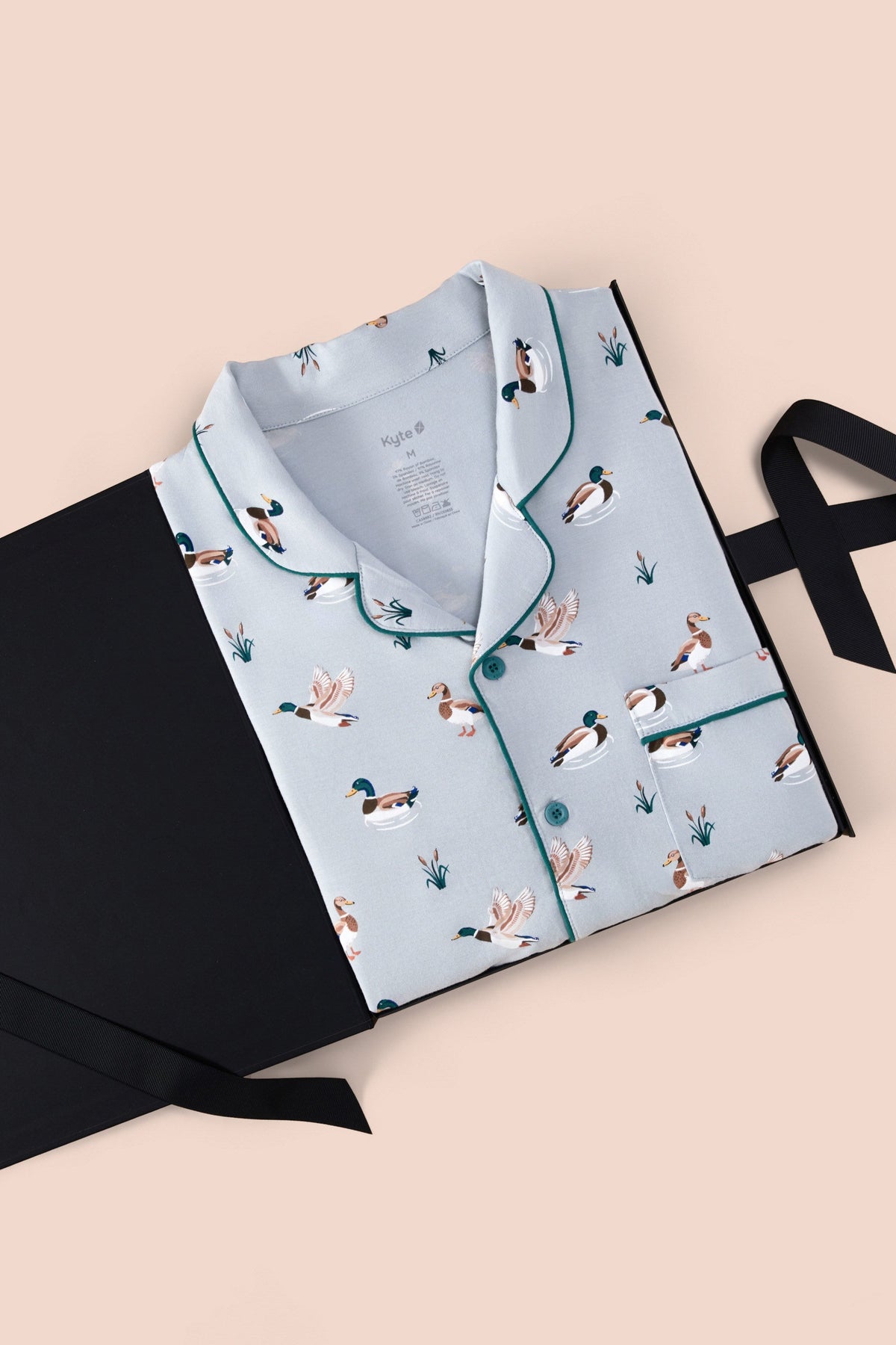 Men's Long Sleeve Pajama Set in Mallard Duck
