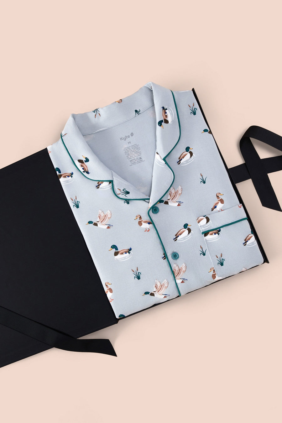 Men's Long Sleeve Pajama Set in Mallard Duck