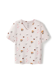 Women's Oversized V-Neck Tee in Book Club