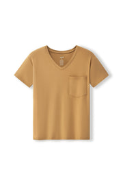 Women's Oversized V-Neck Tee in Ochre